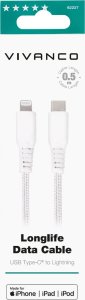 Kabel USB Vivanco Vivanco cable USB-C - Lightning 0.5m, white (62227) 1