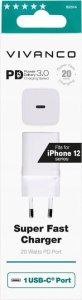 Ładowarka Vivanco Vivanco USB charger USB-C PD3 20W, white (62514) 2