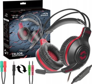 Słuchawki Speedlink Celsor Czerwone (SL-860011-BK) 8