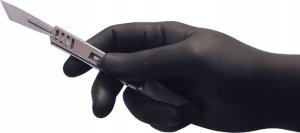 Zarys International Group Rękawice easyCARE nitrylowe, bezpudrowe 100 szt. Czarny XS 4