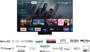 Telewizor TCL C84 Series 65C845 Telewizor 165,1 cm (65") 4K Ultra HD Smart TV Wi-Fi Czarny 2000 cd/m² 22