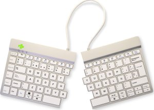 R-GO Tools R-Go Tools Ergonomiczna R-Go Split Break klawiatura, z oprogramowaniem do robienia przerw, QWERTY (ES), Bluetooth, biała 4