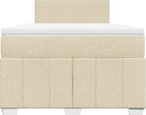 vidaXL vidaXL Łóżko kontynentalne z materacem, kremowe, tkanina, 120x200 cm 5
