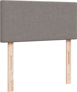 vidaXL Łóżko kontynentalne z materacem, taupe, tkanina, 90x200 cm 7