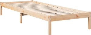 vidaXL Dłuższe łóżko bez materaca, 80x220 cm, lite drewno sosnowe 3