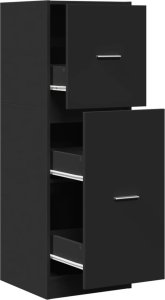 vidaXL Szafka apteczna, czarna, 40x41x118 cm 2