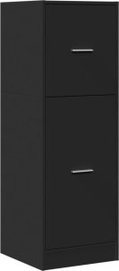 vidaXL Szafka apteczna, czarna, 40x41x118 cm 3