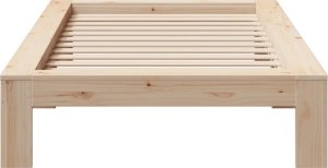 vidaXL vidaXL Rama łóżka bez materaca, 90x190 cm, lite drewno sosnowe 4
