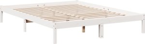 vidaXL vidaXL Dłuższe łóżko bez materaca, białe, 160x210 cm, drewno sosnowe 3