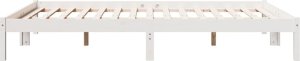 vidaXL vidaXL Dłuższe łóżko bez materaca, białe, 160x210 cm, drewno sosnowe 5