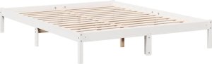 vidaXL vidaXL Dłuższe łóżko bez materaca, białe, 160x210 cm, drewno sosnowe 6