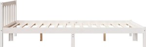 vidaXL Dłuższe łóżko bez materaca, białe, 140x210 cm, drewno sosnowe 5