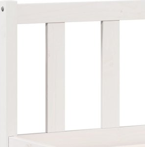 vidaXL Dłuższe łóżko bez materaca, białe, 140x210 cm, drewno sosnowe 7