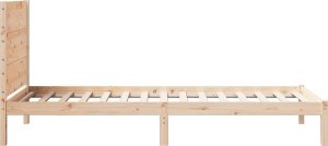 vidaXL Dłuższe łóżko bez materaca, 100x210 cm, lite drewno 5