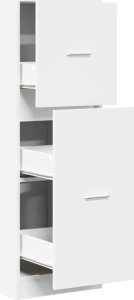 vidaXL vidaXL Szafka apteczna, biała, 40x41x118 cm, materiał drewnopochodny 2