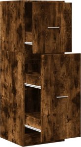 vidaXL vidaXL Szafka apteczna, przydymiony dąb, 40x41x118 cm 2