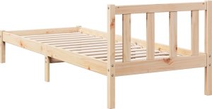 vidaXL vidaXL Dłuższe łóżko bez materaca, 90x210 cm, lite drewno sosnowe 6