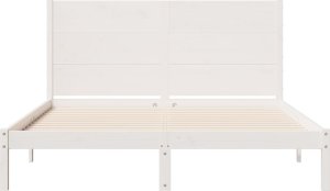 vidaXL vidaXL Dłuższe łóżko bez materaca, białe, 140x220 cm, lite drewno 4