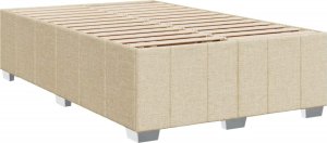 vidaXL vidaXL Łóżko kontynentalne z materacem, kremowe, tkanina, 120x200 cm 9