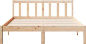 vidaXL vidaXL Dłuższe łóżko bez materaca, 160x220 cm, lite drewno sosnowe 4