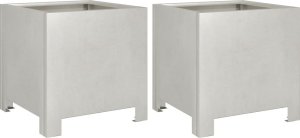 vidaXL vidaXL Donice ogrodowe, 2 szt., 30x30x30 cm, stal nierdzewna 2