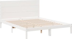 vidaXL vidaXL Dłuższe łóżko bez materaca, białe, 140x210 cm, lite drewno 3