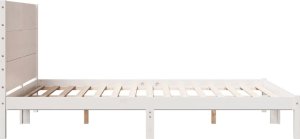 vidaXL vidaXL Dłuższe łóżko bez materaca, białe, 140x210 cm, lite drewno 5
