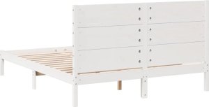 vidaXL vidaXL Dłuższe łóżko bez materaca, białe, 140x210 cm, lite drewno 6