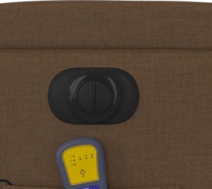 vidaXL Podnoszony fotel masujący, elektryczny, rozkładany, brązowy 12