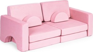 Ecotoys Sofa składana modułowa dla dzieci duża 2 osobowa DIY 10 miękkich poduch - różowa ECOTOYS 3