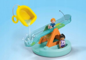 Playmobil Zestaw z figurkami Junior Aqua 71 687 Pływająca wyspa ze zjeżdżalnią 11