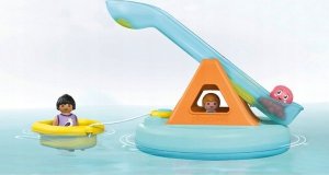 Playmobil Zestaw z figurkami Junior Aqua 71 687 Pływająca wyspa ze zjeżdżalnią 5