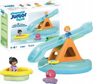 Playmobil Zestaw z figurkami Junior Aqua 71 687 Pływająca wyspa ze zjeżdżalnią 8