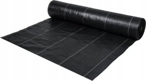 Linarem SiatkiSieci AGROTKANINA 135G 0,8x50m PREMIUM UV 3% AGROWŁÓKNINA CZARNA MATA + KOŁKI 3