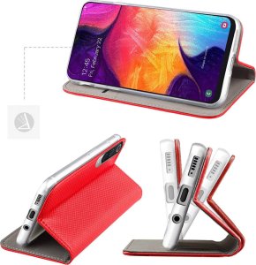 nemo Etui SAMSUNG GALAXY M55 5G Portfel z Klapką Flip Magnet czerwone 5