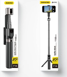 Selfie stick Dudao Selfie stick / kijek teleskopowy ze statywem Dudao F18B - czarny standard 5