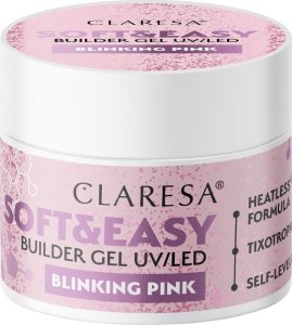 Claresa CLARESA Żel budujący do paznokci Soft&Easy Builder Blinking Pink 12 g 1