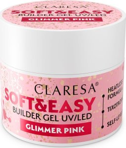 Claresa CLARESA N Żel budujący do paznokci Soft&Easy Builder Glimmer Pink 12g 4