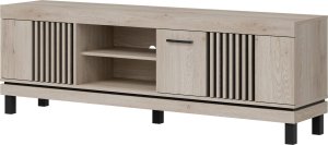 BogFran Szafka RTV stojąca do salonu Stolik pod telewizor Dąb Lamele Loft MATI MI02 2