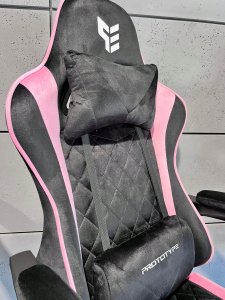 Krzesło biurowe Prototype Fotel obrotowy gamingowy HERO POKER PRO PINK SWEET ALCANTARA 8