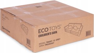 Ecotoys Sofa składana modułowa dla dzieci duża 2 osobowa DIY 10 miękkich poduch - szara ECOTOYS 13