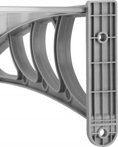 Springos Zadaszenie, daszek do drzwi wejściowych, balkonowych, tarasowych 200x100 cm szary, transparentny UNIWERSALNY 12