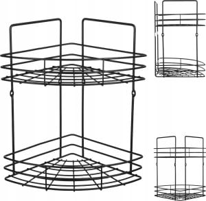 Kadax KADAX Półka narożna Black 2-poziomowa 1