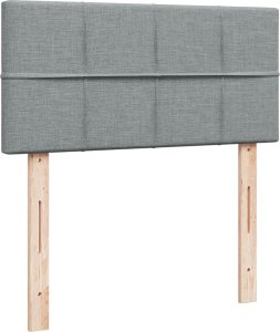 vidaXL Łóżko kontynentalne z materacem, jasnoszare, tkanina, 80x200 cm 12