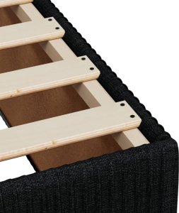 vidaXL Łóżko kontynentalne z materacem, czarne, tkanina, 80x200 cm 11