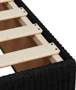 vidaXL Łóżko kontynentalne z materacem, czarne, tkanina, 80x200 cm 11