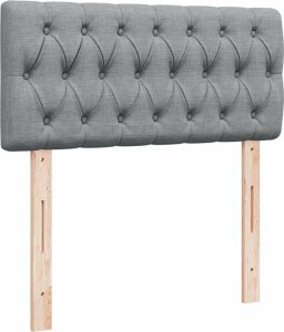 vidaXL Łóżko kontynentalne z materacem, jasnoszare, tkanina, 80x200 cm 12