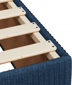 vidaXL Łóżko kontynentalne z materacem, niebieskie, tkanina 100x200 cm 11