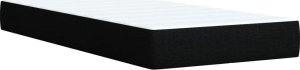 vidaXL Łóżko kontynentalne z materacem, czarne, tkanina, 80x200 cm 9