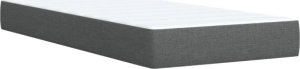 vidaXL Łóżko kontynentalne z materacem, ciemnoszara tkanina 80x200 cm 10